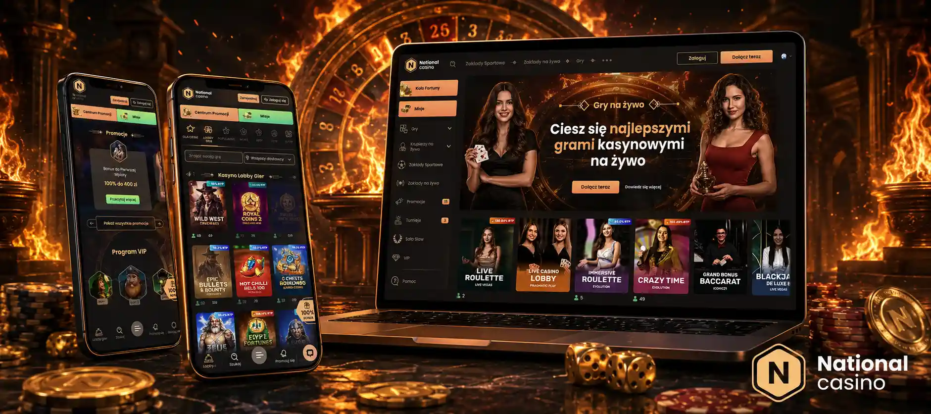 Logowanie do National Casino